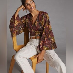 Roopa Pemmaraju Floral Wrap Blouse - Multicolor (L)